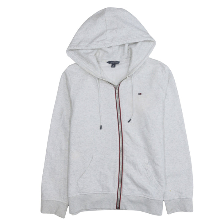 Tommy Hilfiger Men’s Grey Full Zip Hoodie M Logo Fleece Casual