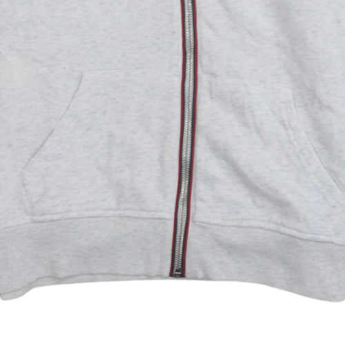 Tommy Hilfiger Men’s Grey Full Zip Hoodie M Logo Fleece Casual