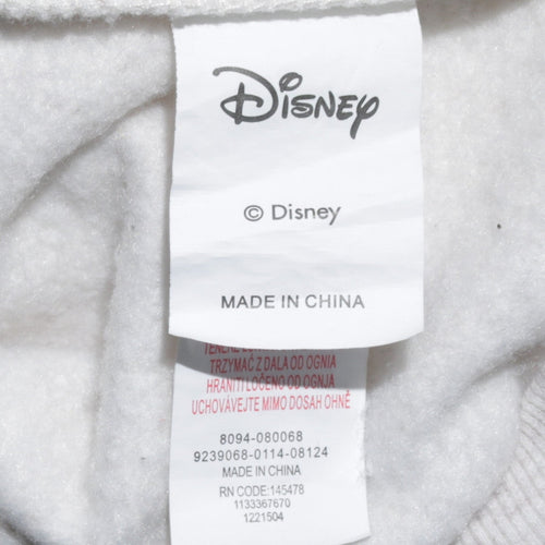 Disney Womens Grey Hoodie Mickey Mouse Graphic Size M 12/14