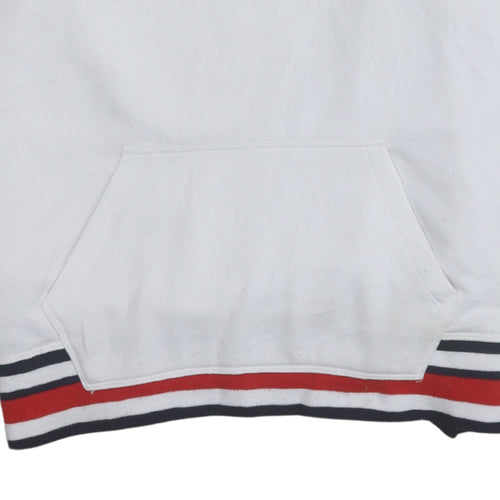Champion Women White Hoodie Large Logo Pullover