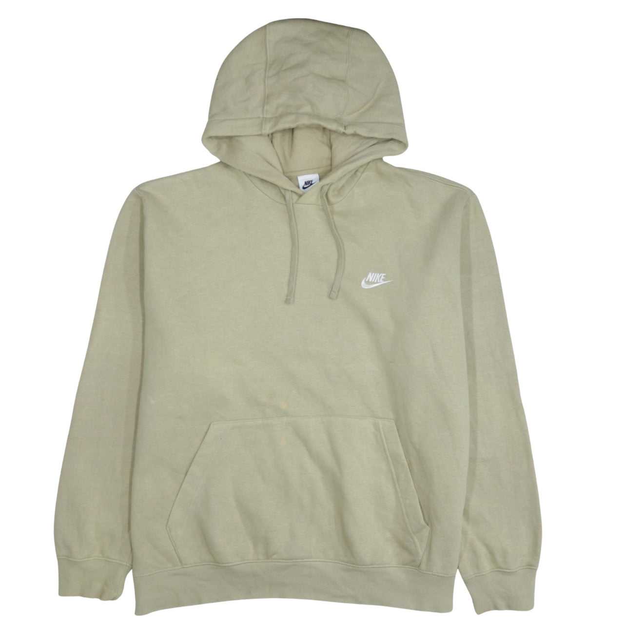 Nike Men's Beige XL Pullover Hoodie Sweatshirt with Logo