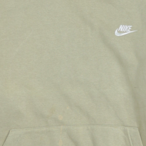 Nike Men's Beige XL Pullover Hoodie Sweatshirt with Logo
