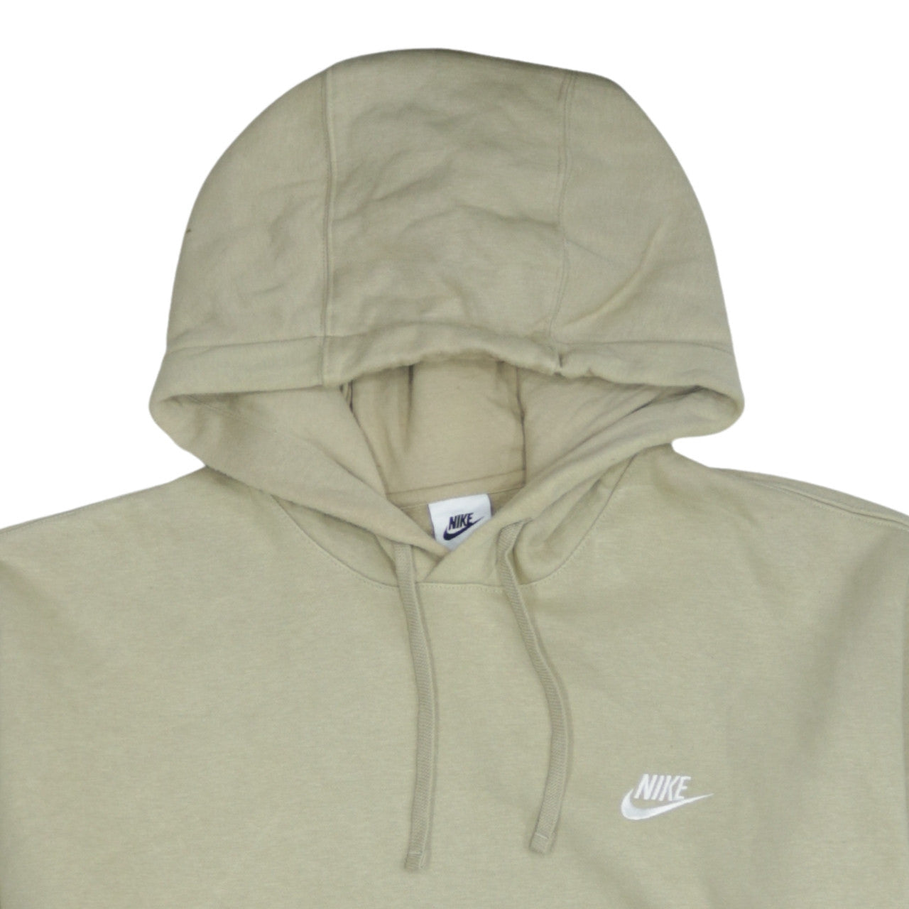 Nike Men's Beige XL Pullover Hoodie Sweatshirt with Logo