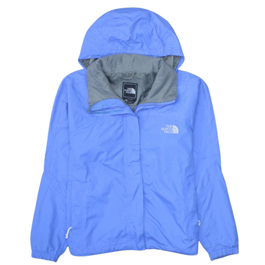 The North Face Women Blue Hooded Waterproof Rain Coat Jacket L