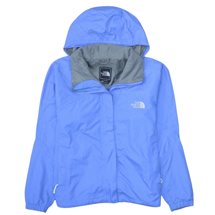 The North Face Women Blue Hooded Waterproof Rain Coat Jacket L