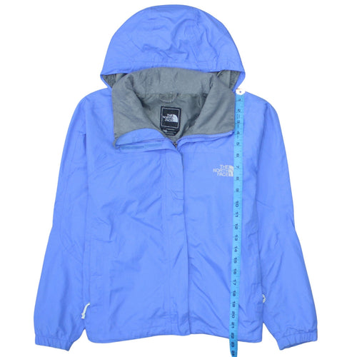 The North Face Women Blue Hooded Waterproof Rain Coat Jacket L