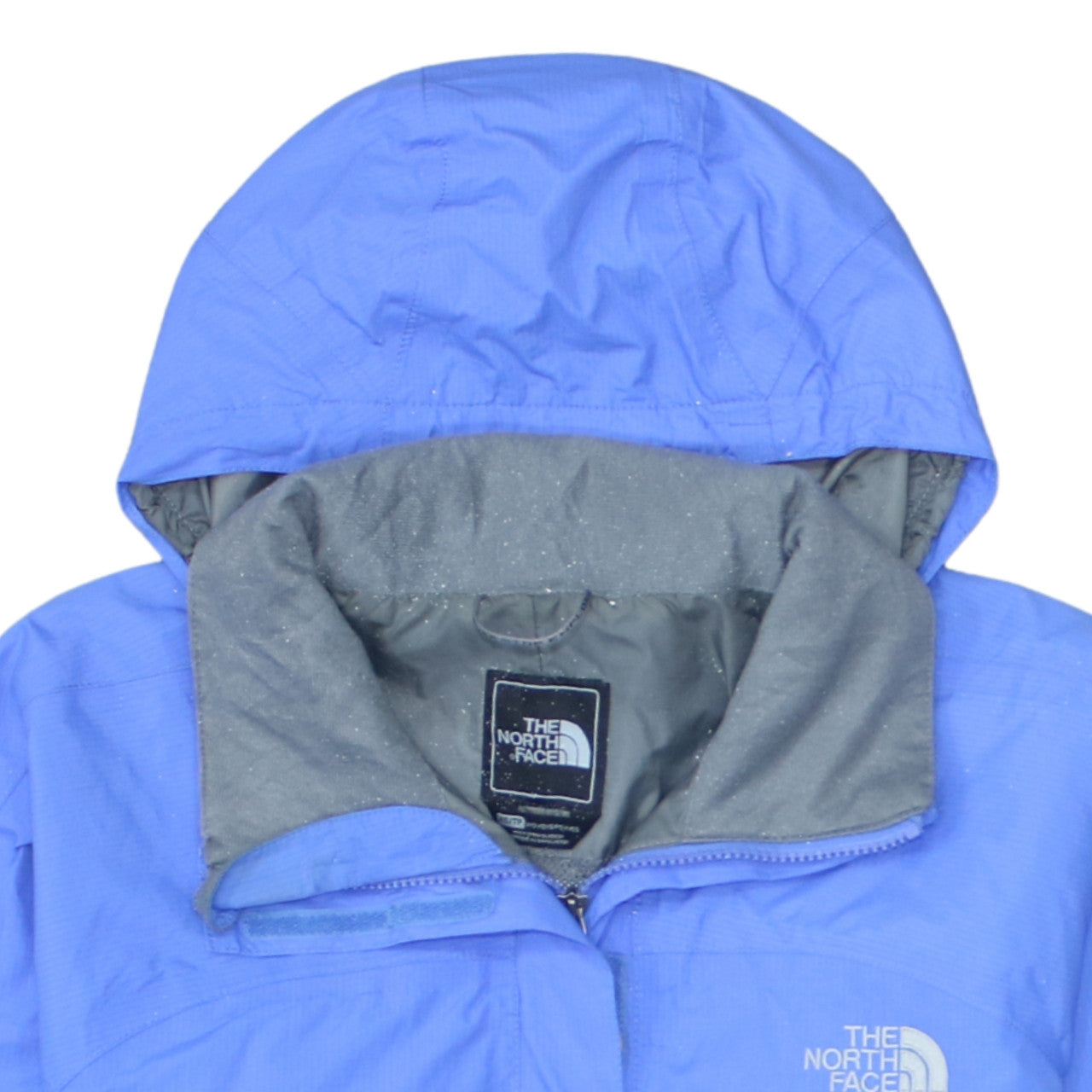 The North Face Women Blue Hooded Waterproof Rain Coat Jacket L