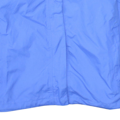 The North Face Women Blue Hooded Waterproof Rain Coat Jacket L