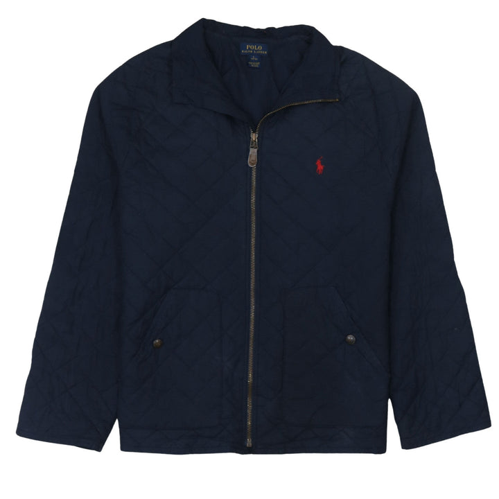 Ralph Lauren Teens Blue Quilted Full Zip Jacket Size 14