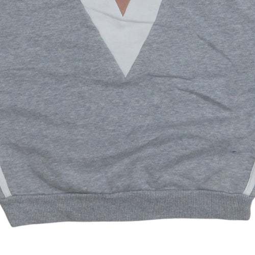 Adidas Women’s Grey Pink Colourblock Pullover Sweatshirt Size 14A