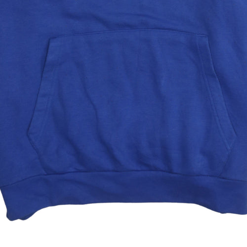 Kappa Men's Blue XL Pullover Hoodie with Logo Tape Sleeves