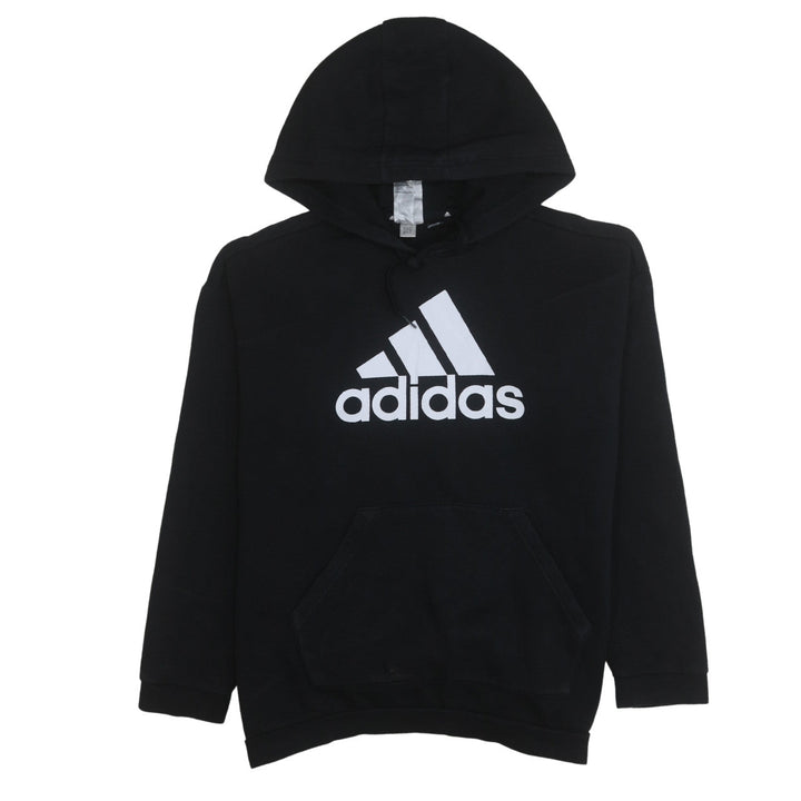 Adidas Women's Black Pullover Hoodie Medium Logo Fleece Sweatshirt