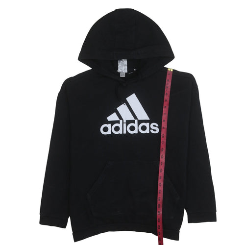 Adidas Women's Black Pullover Hoodie Medium Logo Fleece Sweatshirt