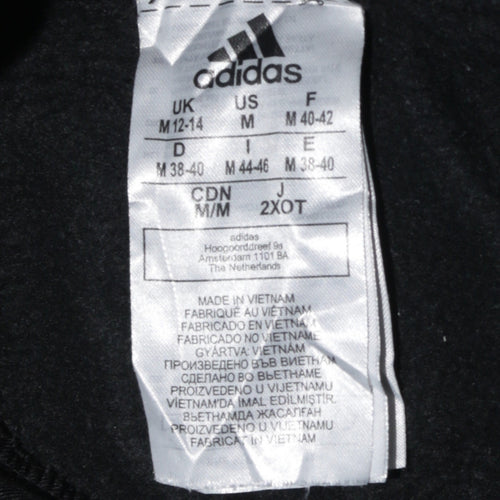 Adidas Women's Black Pullover Hoodie Medium Logo Fleece Sweatshirt