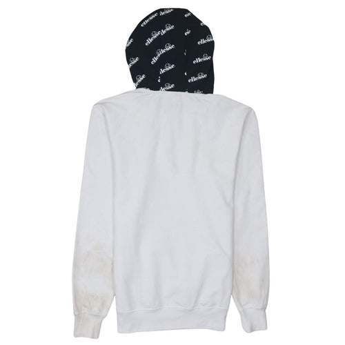 Ellesse Men’s White Small 1/2 Zip Hoodie with Logo Detail