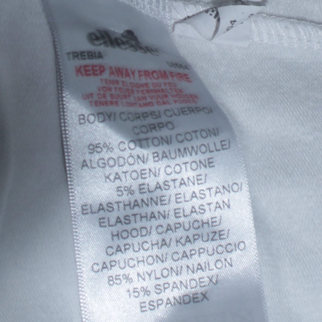 Ellesse Men’s White Small 1/2 Zip Hoodie with Logo Detail