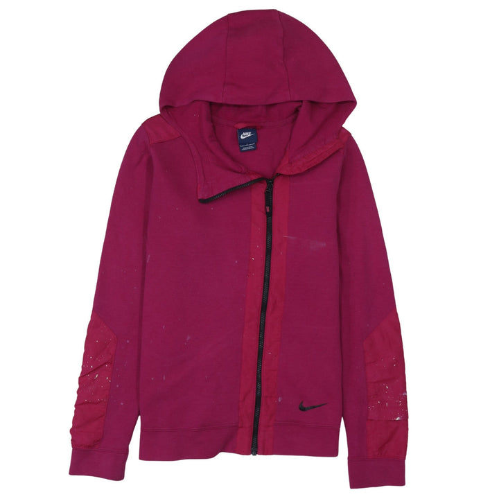 Nike Women's Pink Full Zip Hoodie Sweatshirt Size S Cotton Blend