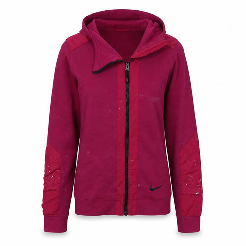 Nike Women's Pink Full Zip Hoodie Sweatshirt Size S Cotton Blend