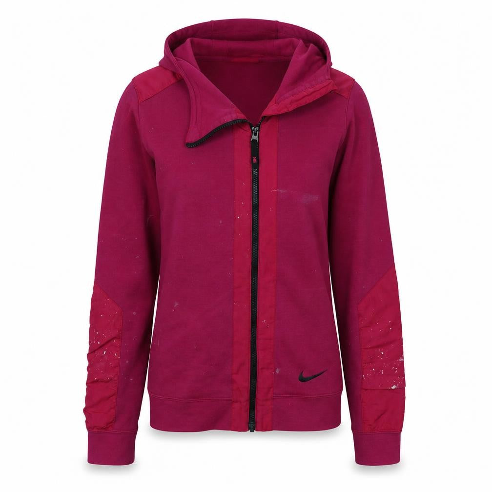 Nike Women's Pink Full Zip Hoodie Sweatshirt Size S Cotton Blend