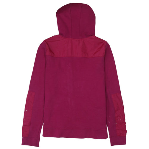 Nike Women's Pink Full Zip Hoodie Sweatshirt Size S Cotton Blend