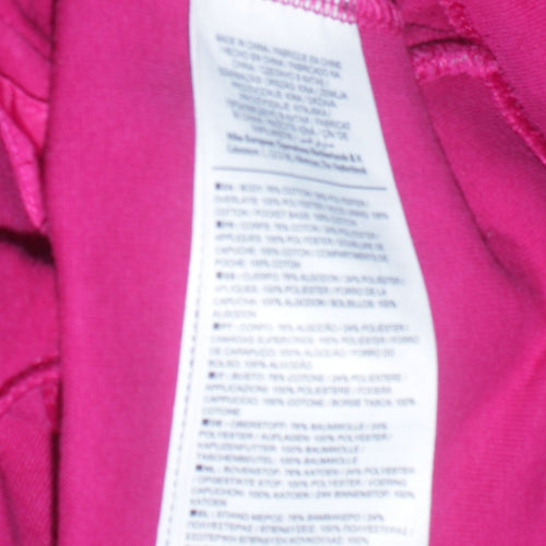 Nike Women's Pink Full Zip Hoodie Sweatshirt Size S Cotton Blend