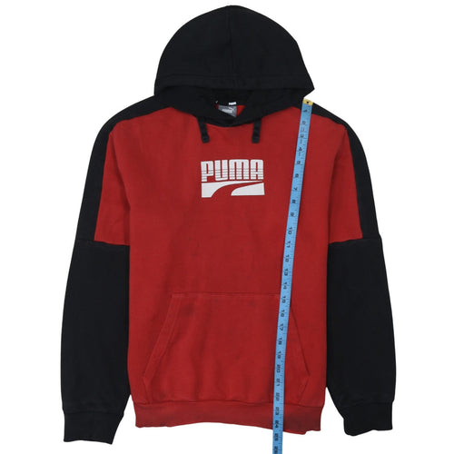 Puma Men's Red & Black Pullover Hoodie Size S Logo Sportswear
