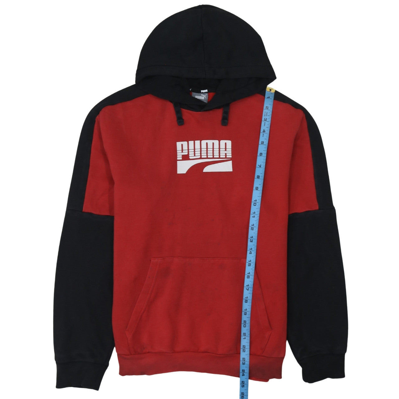 Puma Men's Red & Black Pullover Hoodie Size S Logo Sportswear