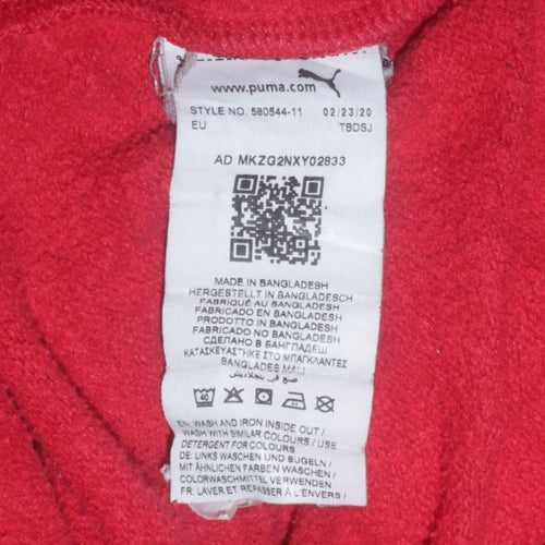 Puma Men's Red & Black Pullover Hoodie Size S Logo Sportswear