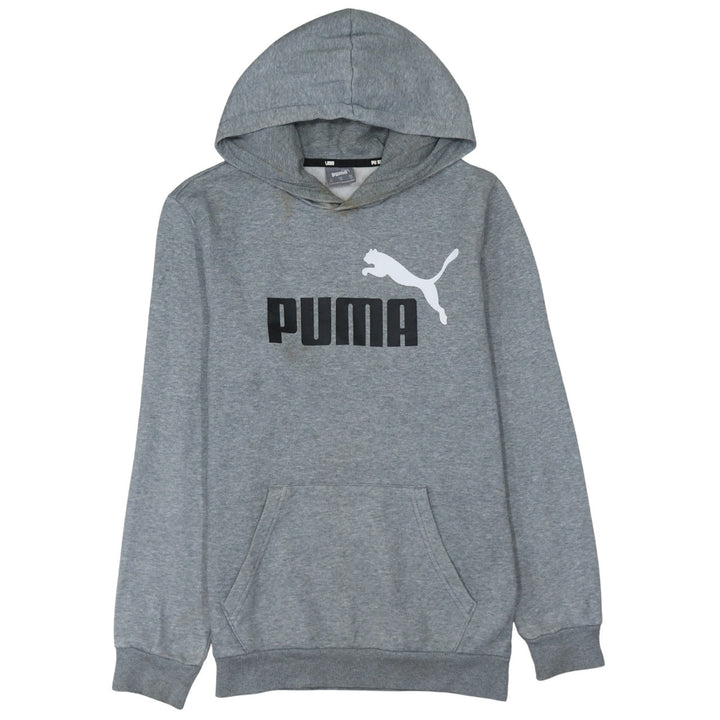 Puma Men's Grey XS Pullover Hoodie with Logo Front