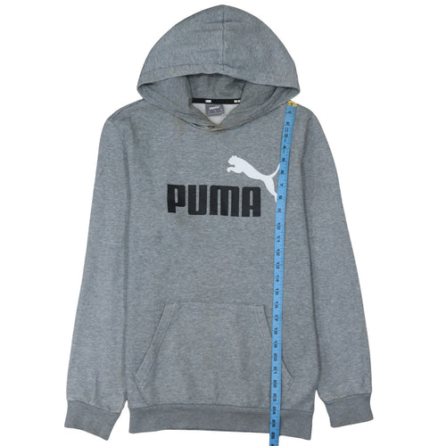 Puma Men's Grey XS Pullover Hoodie with Logo Front