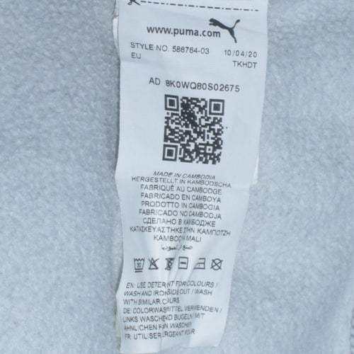 Puma Men's Grey XS Pullover Hoodie with Logo Front