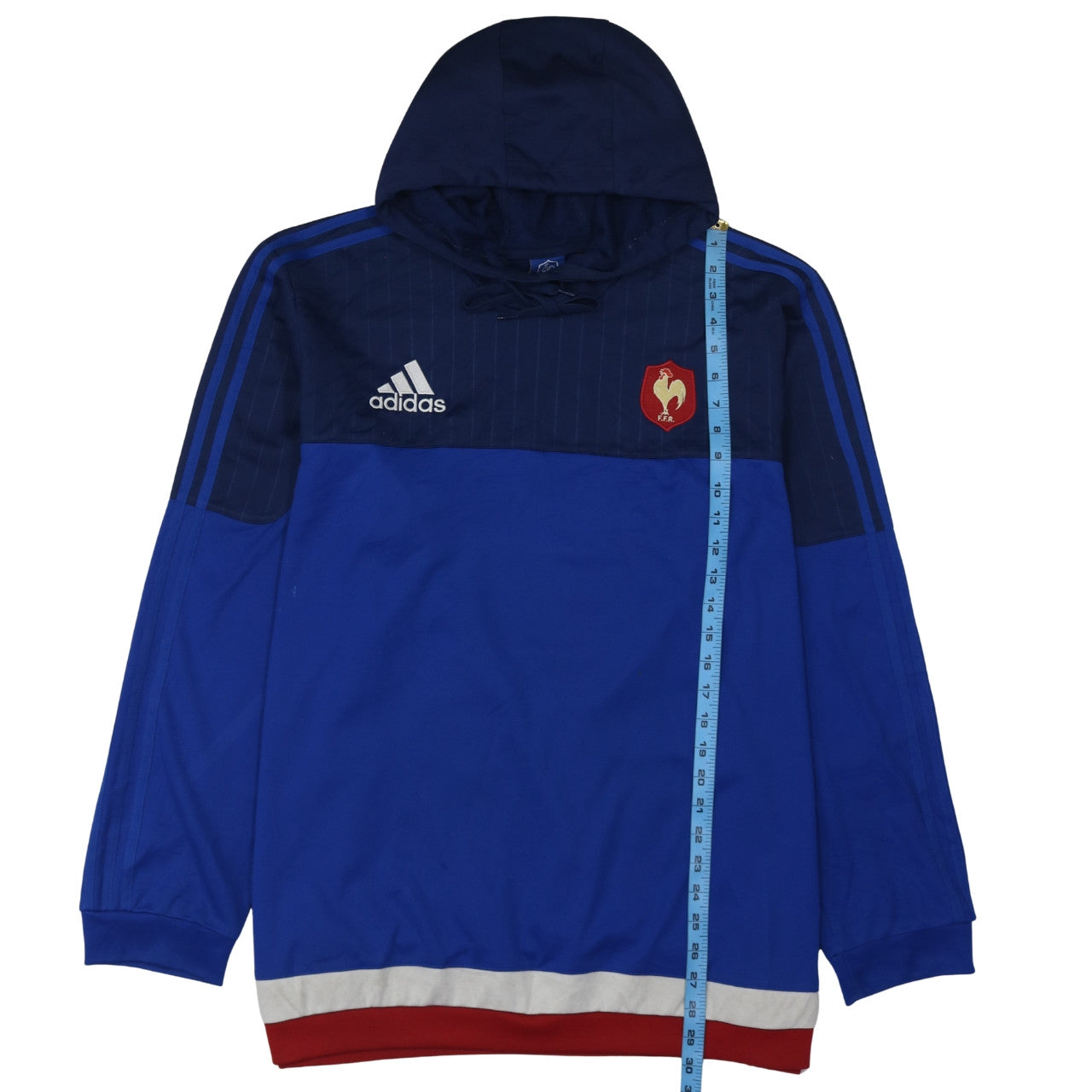 Adidas Men’s Blue 2XL Pullover Hoodie France Rugby FFR Logo