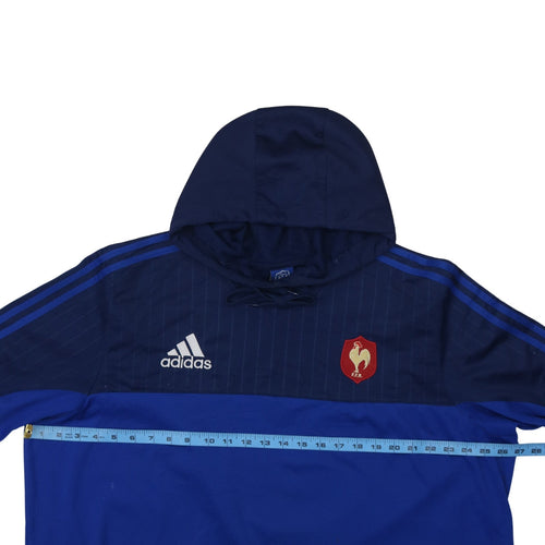 Adidas Men’s Blue 2XL Pullover Hoodie France Rugby FFR Logo