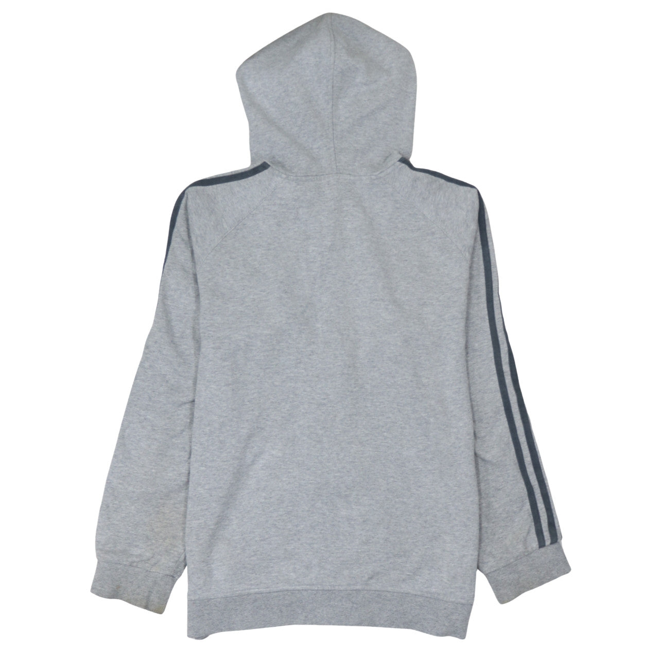 Adidas Men's Grey Full Zip Hoodie Size L Sports Fleece Sweatshirt