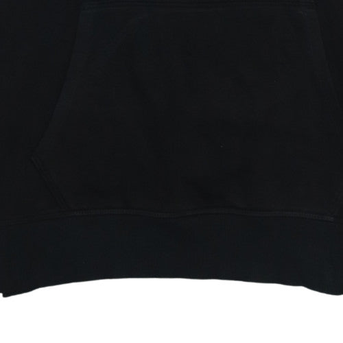Under Armour Boys Black Pullover Hoodie Small Loose Fit Graphic Print
