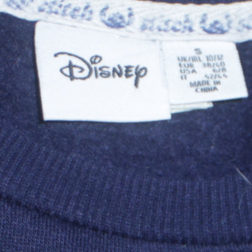 Disney Women’s Navy Blue Stitch Sweatshirt UK 10/12 Small