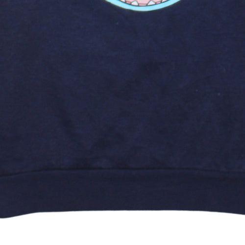 Disney Women’s Navy Blue Stitch Sweatshirt UK 10/12 Small