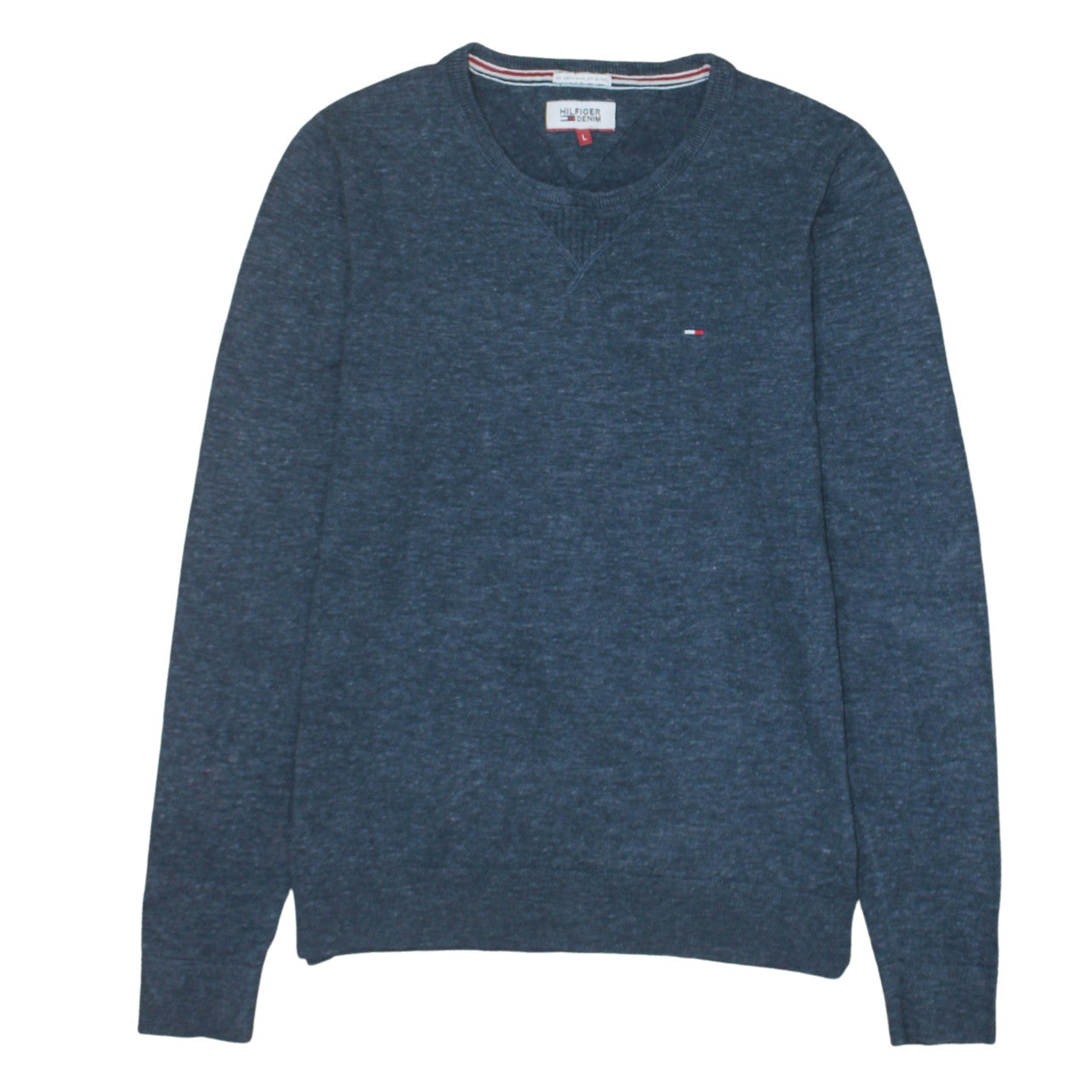 Hilfiger Denim Men's Blue L Pullover Crew Neck Sweatshirt