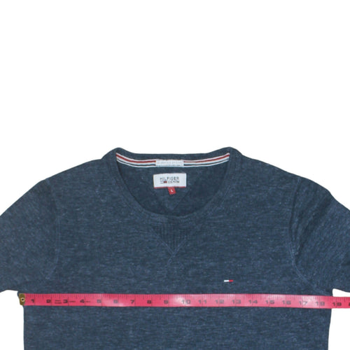 Hilfiger Denim Men's Blue L Pullover Crew Neck Sweatshirt