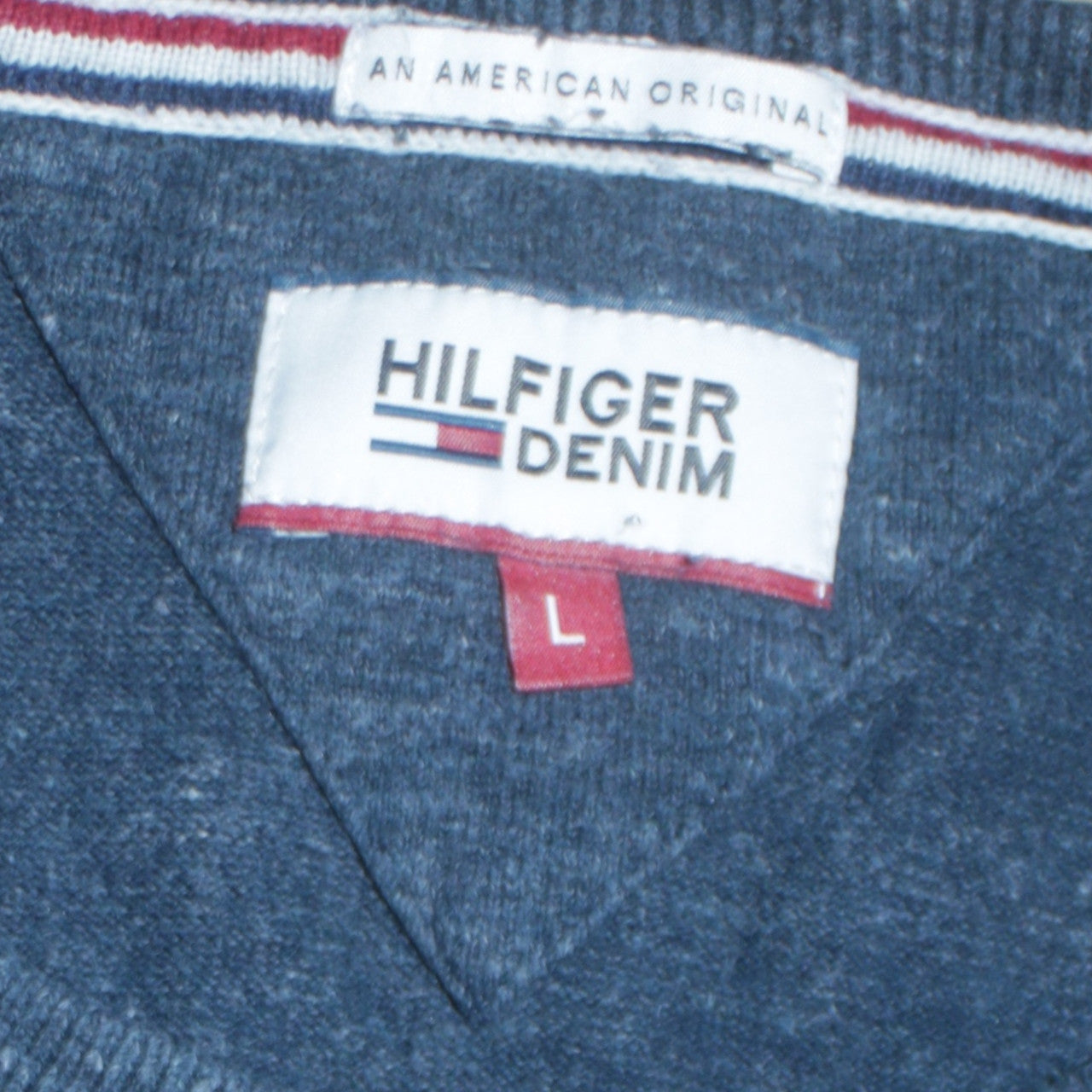 Hilfiger Denim Men's Blue L Pullover Crew Neck Sweatshirt