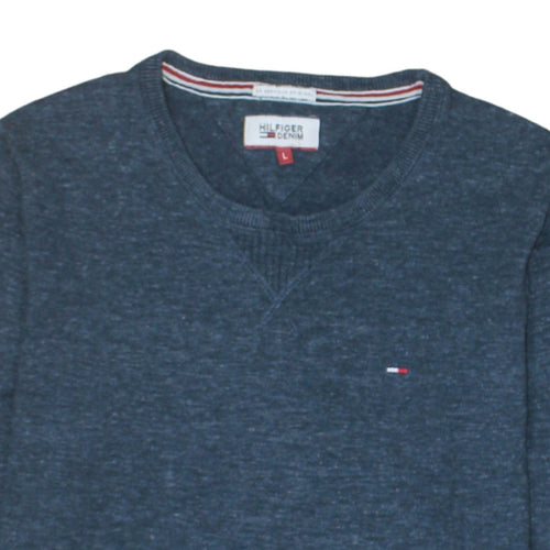 Hilfiger Denim Men's Blue L Pullover Crew Neck Sweatshirt