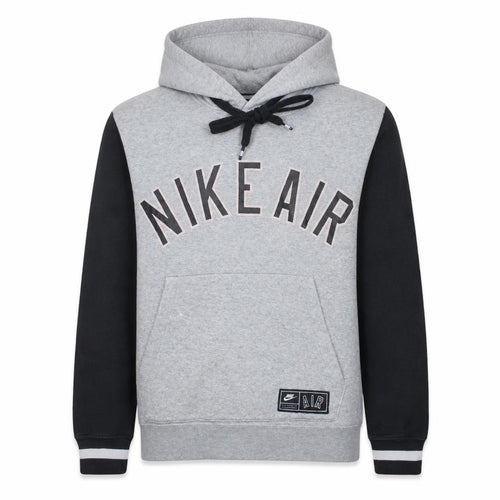 Nike Air Men's Grey Pullover Hoodie S Regular Fit Sports Fleece