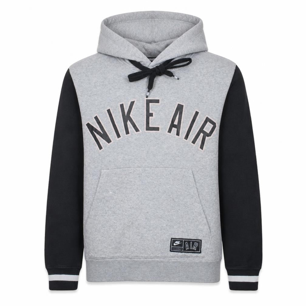Nike Air Men's Grey Pullover Hoodie S Regular Fit Sports Fleece