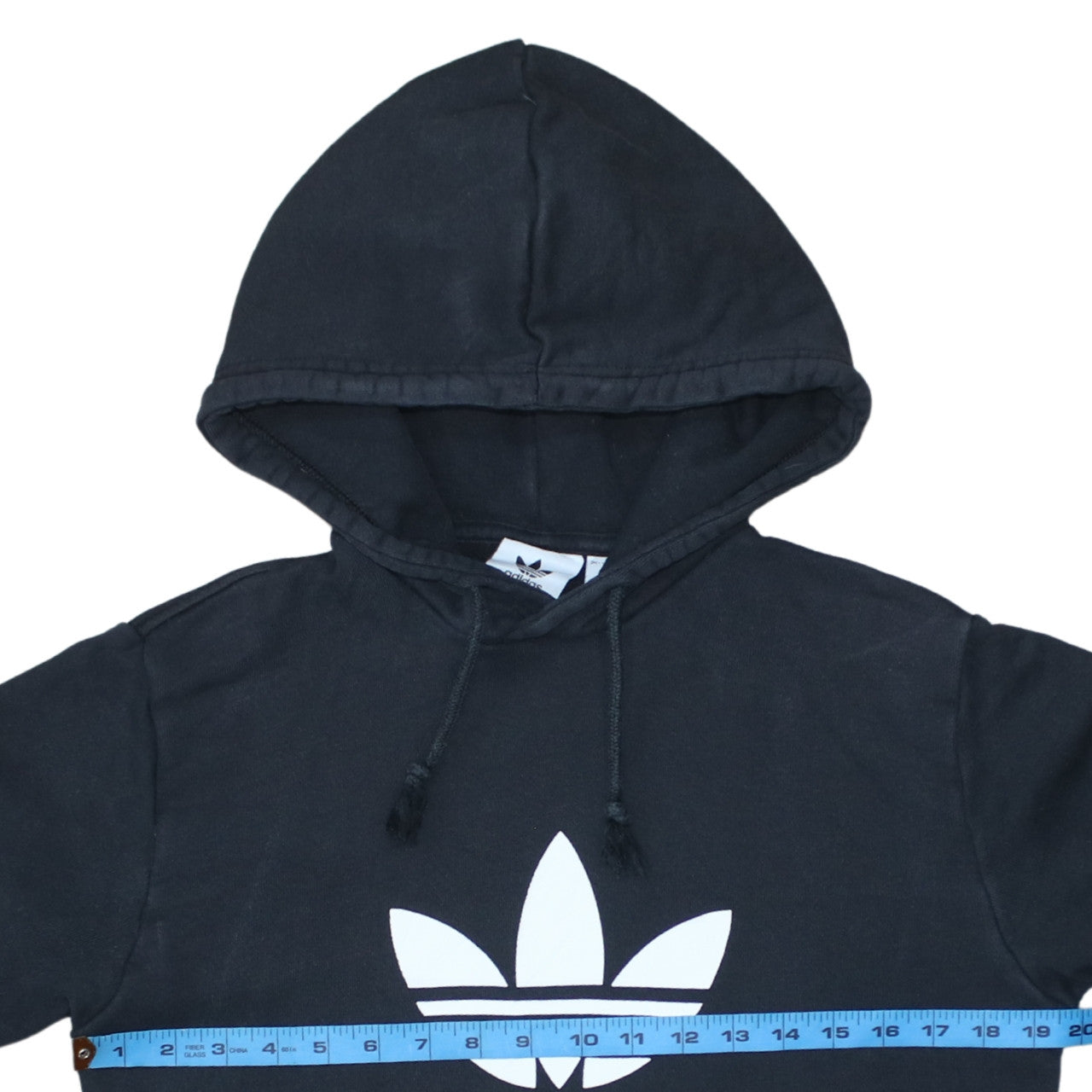 adidas Men’s Black Pullover Hoodie S Trefoil Graphic Fleece