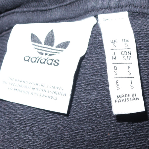 adidas Men’s Black Pullover Hoodie S Trefoil Graphic Fleece