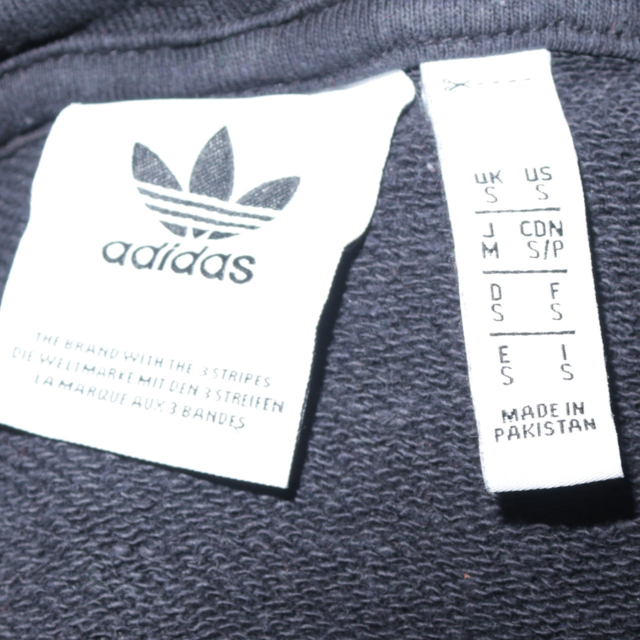 adidas Men’s Black Pullover Hoodie S Trefoil Graphic Fleece