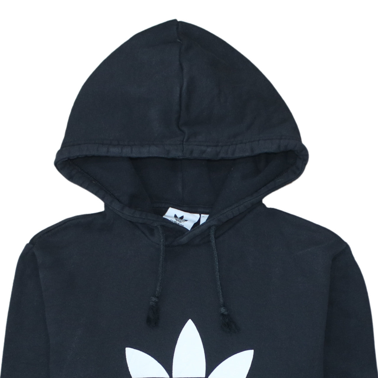 adidas Men’s Black Pullover Hoodie S Trefoil Graphic Fleece