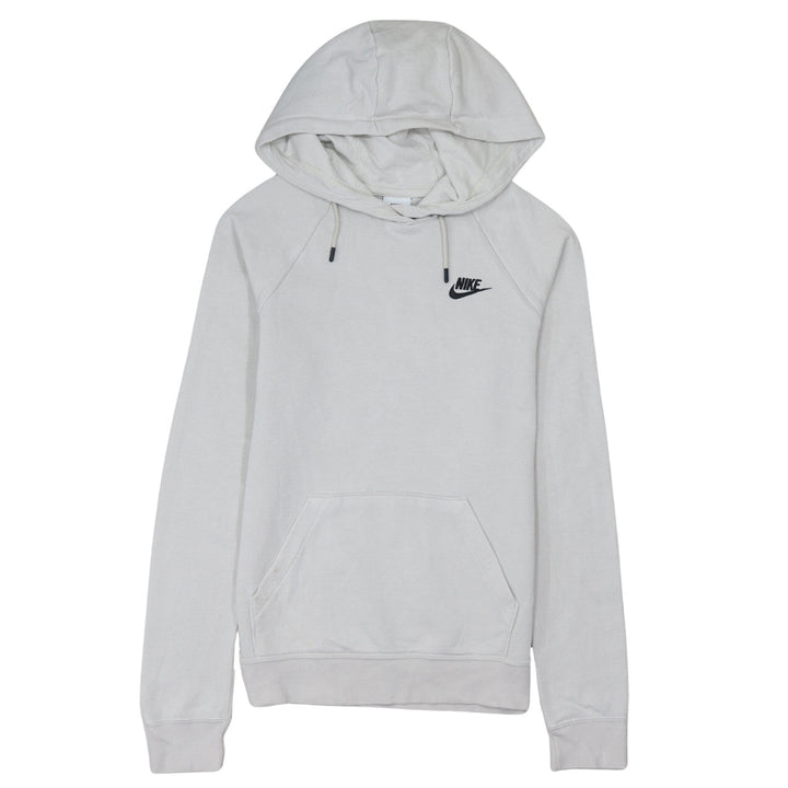 Nike Womens Beige XS Pullover Hoodie Cotton Blend Logo Sweatshirt