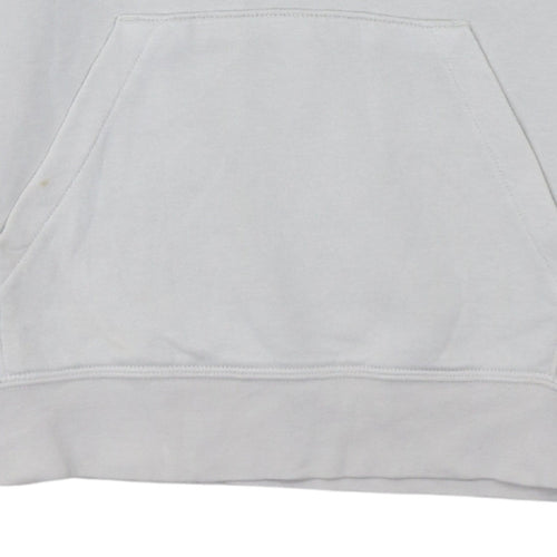 Nike Womens Beige XS Pullover Hoodie Cotton Blend Logo Sweatshirt