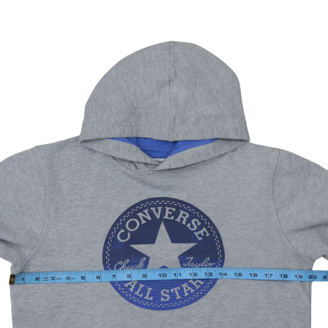 Converse Boys Grey Pullover Hoodie All Star Logo Long Sleeve Size M